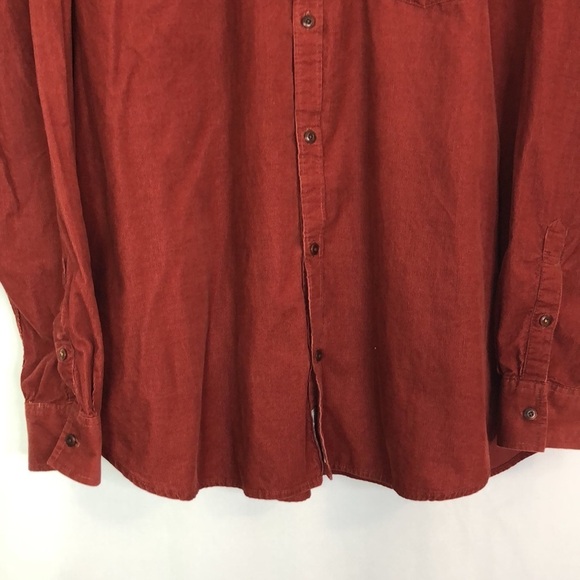 Lucky Brand Shirt Mens  Long Sleeve Rust Button Up Lightweight Pocket Size XXL - Picture 4 of 11